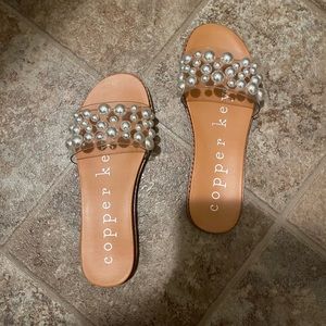 Copper Key Sandals, never worn